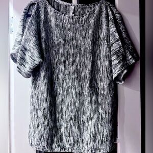 NY Collection Short Sleeve Textured Knit (Size M)